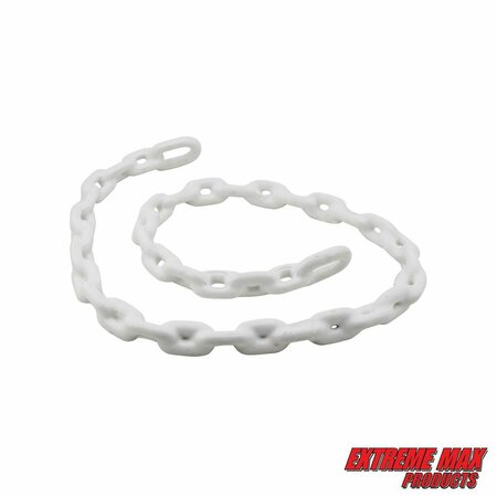 EXTREME MAX Extreme Max 3006.6584 BoatTector PVC-Coated Anchor Lead Chain - 3/16" x 4', White 3006.6584